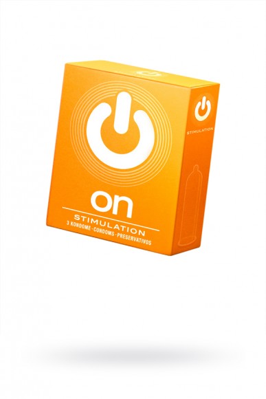 Презервативы "ON)" Stimulation №3 - с точками (ширина 54mm)