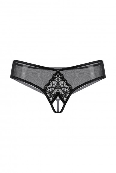 Трусики с кружевной вставкой открытые SoftLine Collection, черный, M/L Трусики с кружевной вставкой открытые SoftLine Collection, черный, M/L