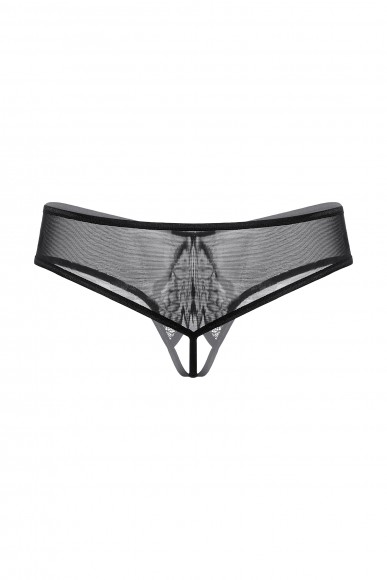 Трусики с кружевной вставкой открытые SoftLine Collection, черный, M/L Трусики с кружевной вставкой открытые SoftLine Collection, черный, M/L