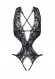 Эротическое боди Erolanta Lingerie Collection с глубоким декольте, кружевное, черное (42-44)