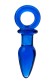 Анальная втулка Sexus Glass, стекло, синяя, 14 см, 3,5 см