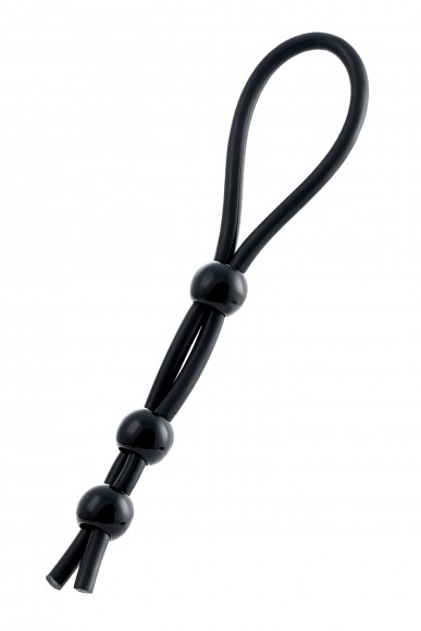 Лассо на пенис A-toys by TOYFA с тремя бусинами, силикон, черное, 19,5 см Лассо на пенис A-toys by TOYFA с тремя бусинами, силикон, черное, 19,5 см