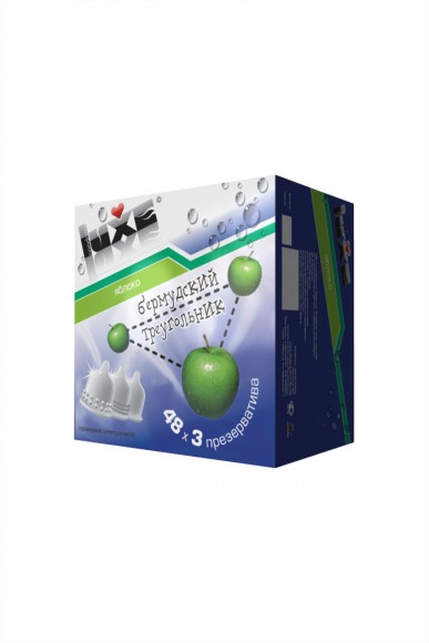 Презервативы Luxe КОНВЕРТ, Бермудский треугольник, яблоко, 18 см, 3 шт. в упаковке Презервативы Luxe КОНВЕРТ, Бермудский треугольник, яблоко, 18 см, 3 шт. в упаковке