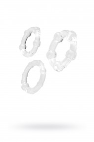 Набор колец TOYFA A-toys, Силикон, Прозрачный, 3,5/3/2 см