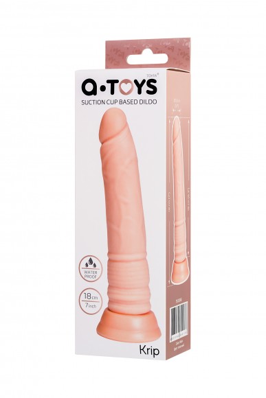 Реалистичный фаллоимитатор TOYFA A-Toys, TPE, Телесный, 16 см