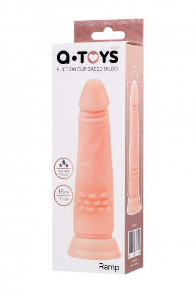 Реалистичный фаллоимитатор A-Toys by TOYFA, TPE, телесный, 18 см