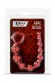 Анальная цепочка Black & Red by TOYFA, водонепроницаемая, ПВХ, красная, 31 см,  3 см