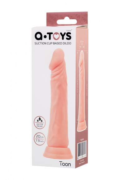 Реалистичный фаллоимитатор TOYFA A-Toys, TPE, Телесный, 17,5 см