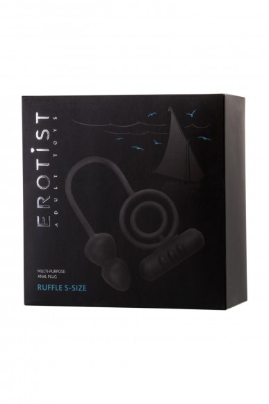 Анальная пробка с дополнительной стимуляцией Erotist, силикон, черная