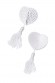 Пэстис Erolanta Lingerie Collection в форме сердец с кисточками однотонные белые