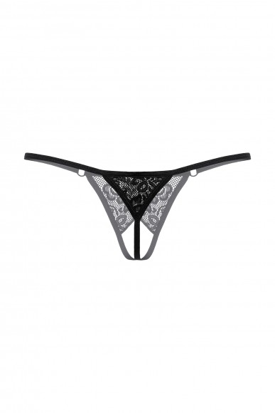 Стринги с ниткой из бусин SoftLine Collection, черный, XL Стринги с ниткой из бусин SoftLine Collection, черный, XL