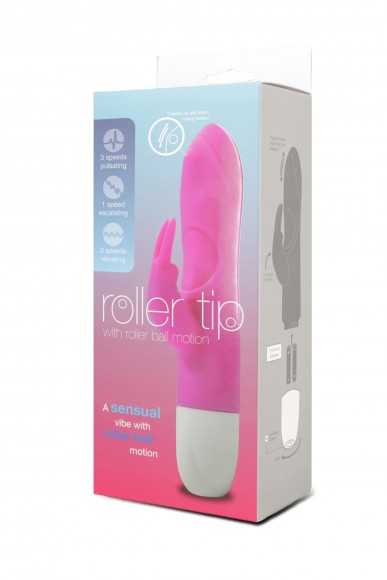 Вибратор с клиторальным стимулятором, 7 режимов вибрации, розовый