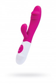 Вибратор с клиторальным стимулятором TOYFA A-Toys Area, Силикон, Розовый, 19,5 см