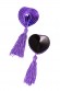 Пэстис Erolanta Lingerie Collection в форме сердец с кисточками однотонные фиолетовые
