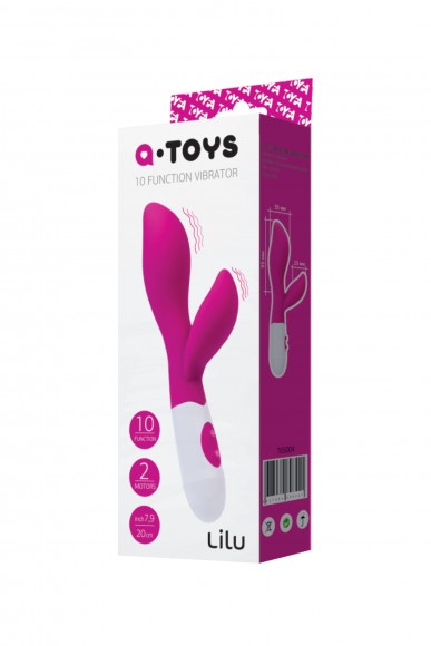 Вибратор с клиторальным стимулятором TOYFA A-Toys Lilu, Силикон, Розовый, 20 см