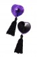 Пэстис Erolanta Lingerie Collection в форме сердец с кисточками фиолетово-черные