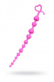 Анальная цепочка ToDo by Toyfa Long Sweety, силикон, розовая, 34 см, 2,7 см