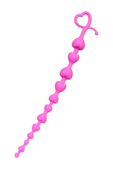 Анальная цепочка ToDo by Toyfa Long Sweety, силикон, розовая, 34 см, 2,7 см