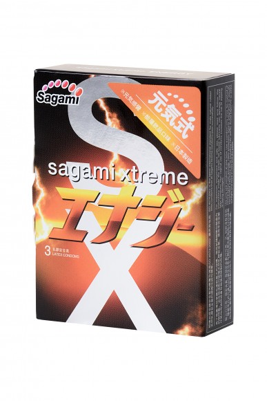 Презервативы латексные Sagami Xtreme Energy №3, 19 см