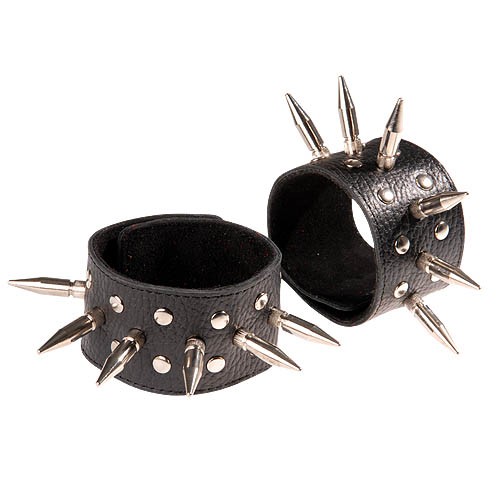 Напульсники Sitabella чёрные, кожа