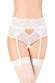 Эротические трусики-пояс Erolanta Lingerie Collection с высокой посадкой, белые (50-52)