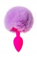 Анальная втулка с хвостом ToDo by Toyfa Sweet bunny, силикон, розово-фиолетовый, 13 см, 2,8 см, 44
