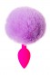 Анальная втулка с хвостом ToDo by Toyfa Sweet bunny, силикон, розово-фиолетовый, 13 см, 2,8 см, 44