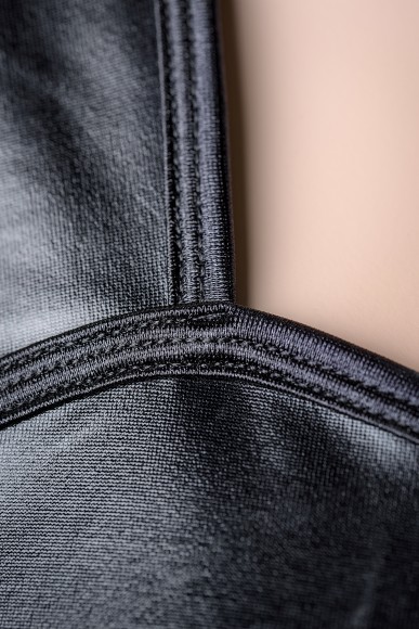 Платье Candy Girl Aspen, wetlook, черное, XL