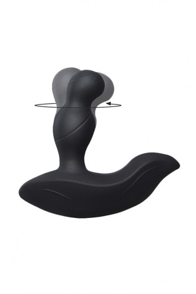 Стимулятор простаты Levett Louis с вращающейся головкой, с пультом ДУ, чёрный Стимулятор простаты Levett Louis с вращающейся головкой, с пультом ДУ, чёрный