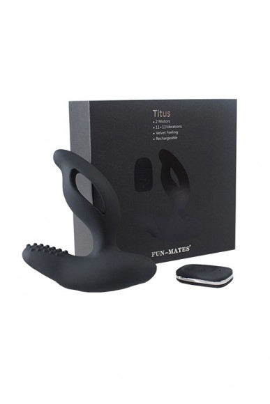 Стимулятор простаты Levett Titus, с пультом ДУ, чёрный