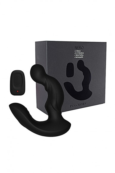 Стимулятор простаты Levett Nero, с пультом ДУ, чёрный