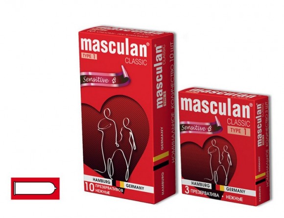 Презервативы Masculan Classic 1, 3 шт. Нежные (Senitive) Презервативы Masculan Classic 1, 3 шт. Нежные (Senitive)