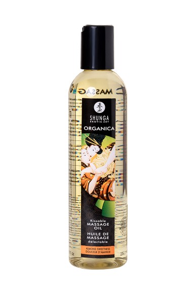 Масло для массажа Shunga Organica Almond Sweetness, натуральное, возбуждающее, с ароматом миндаля